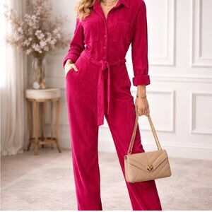 Wild Fable Courderoy Pink Jumpsuit